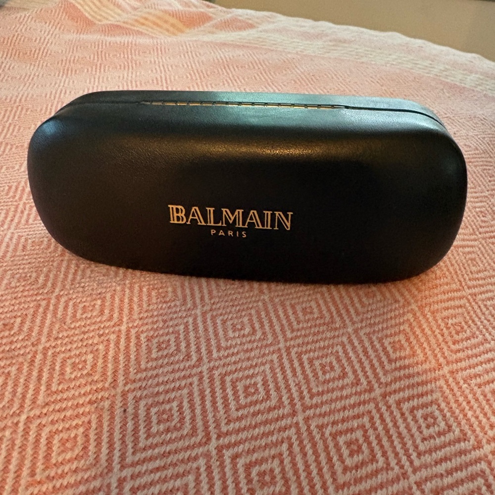 Balmain Black and Gold Eyewear Case